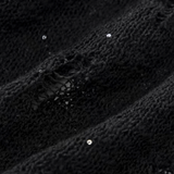 Sheer Hollow Out Jacquard Knit