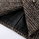 Multicolor Tweed Double Breasted Jacket