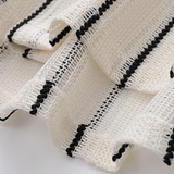 Hollow Out Stripe Pattern Shirt