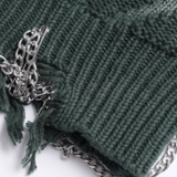 Fuzzy Block Chain Deco Sweater