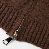 PU Stitching Geometric Jacquard Carigan
