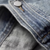 Contrasting Color Pocket Denim Jacket