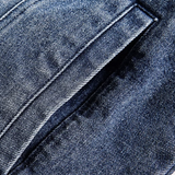 Asymmetry Check Patchwork Denim Jacket