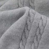 Moveable Fur Collar Argyle Cardigan