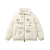Funny Animal Sketch Down Coat