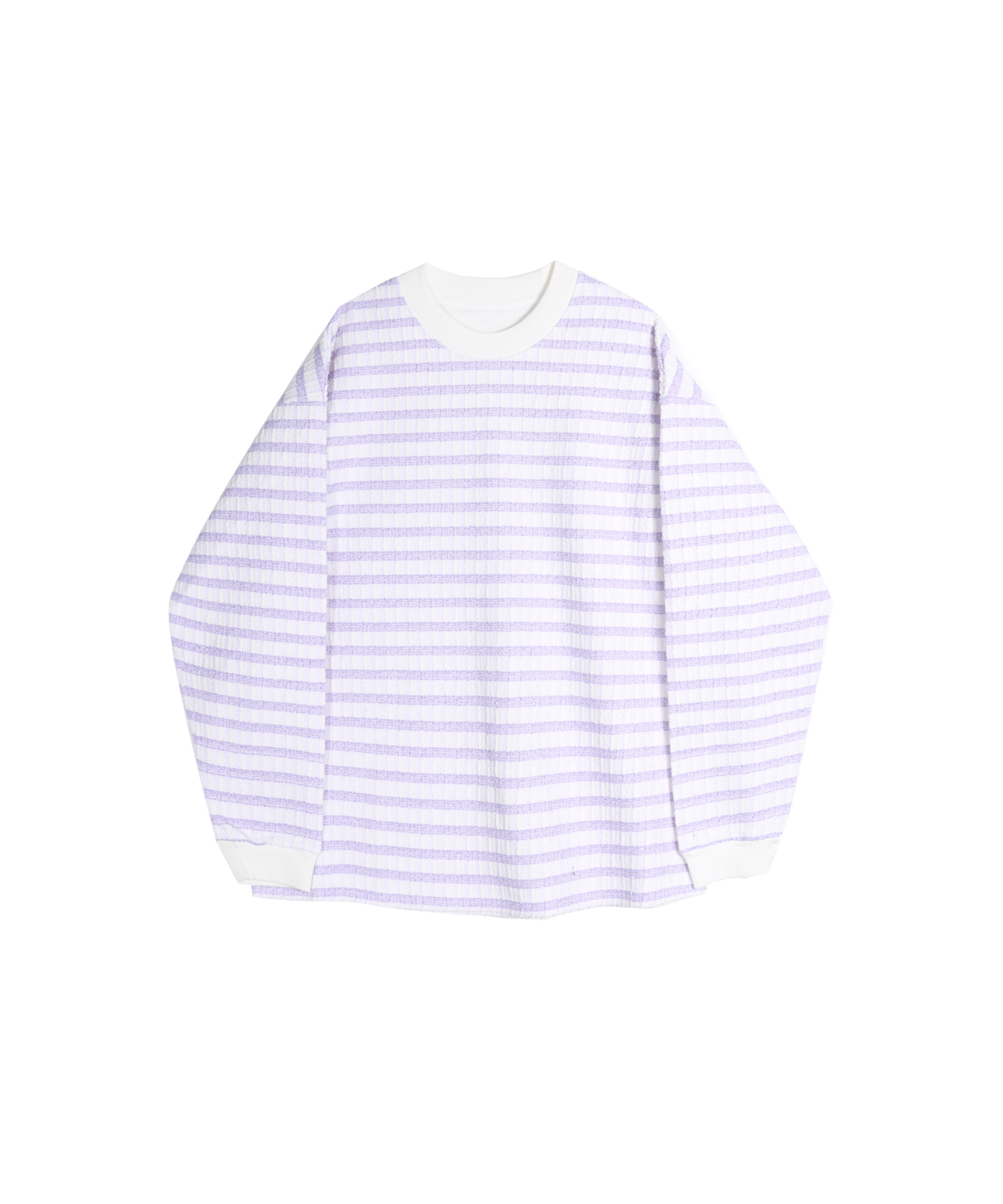 Purple Motif Stripe Sweater