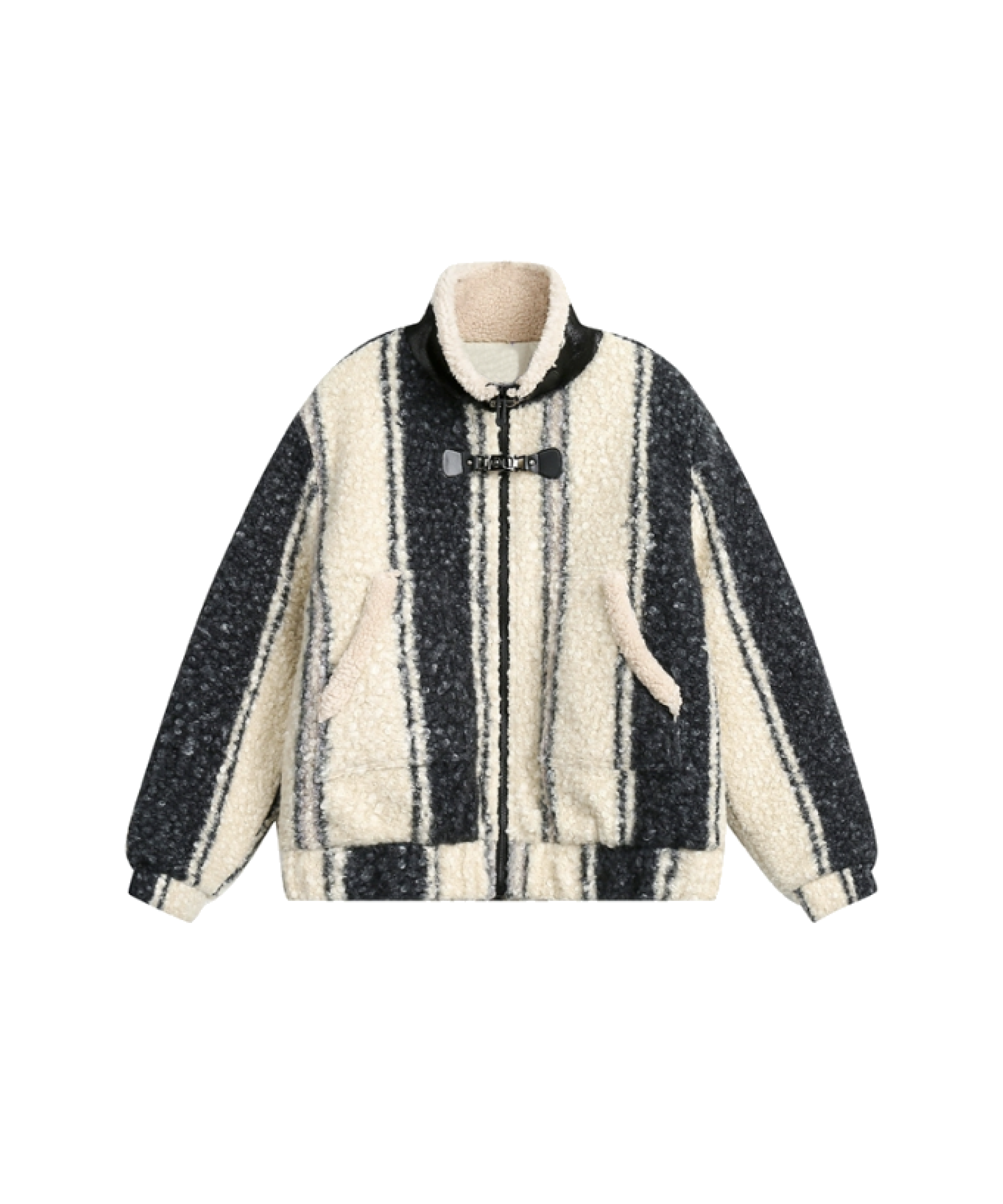 Fur Stripe Inner Down Coat