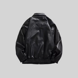 All Black Motorbiker Leather Jacket