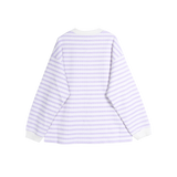 Purple Motif Stripe Sweater