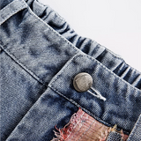 Unique Stitching Denim Pants