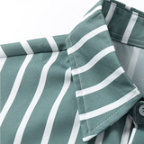 Green Stripe Trimmed Shirt