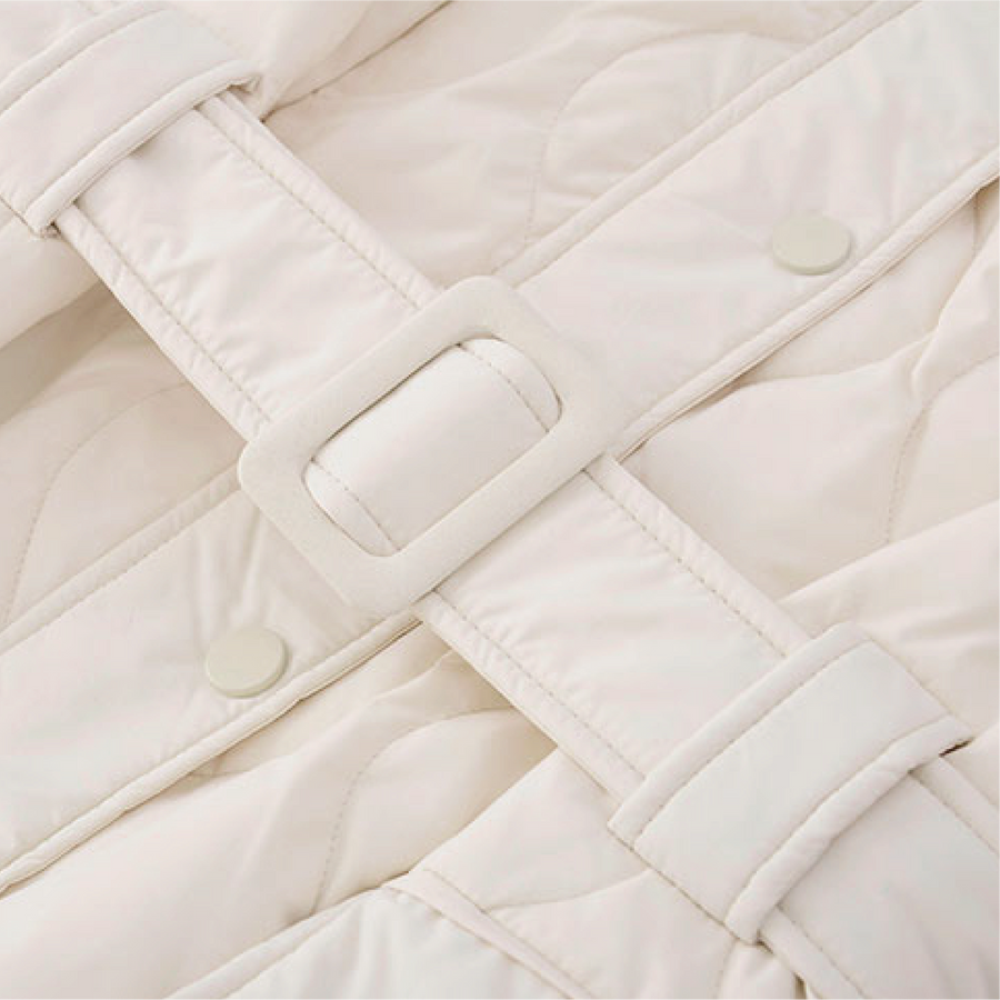 Belted Long Puffer Down Coat