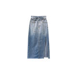 Chain Belt Denim Skirt