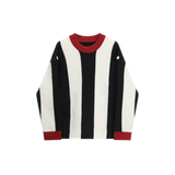 Round Collar Stripe Sweater
