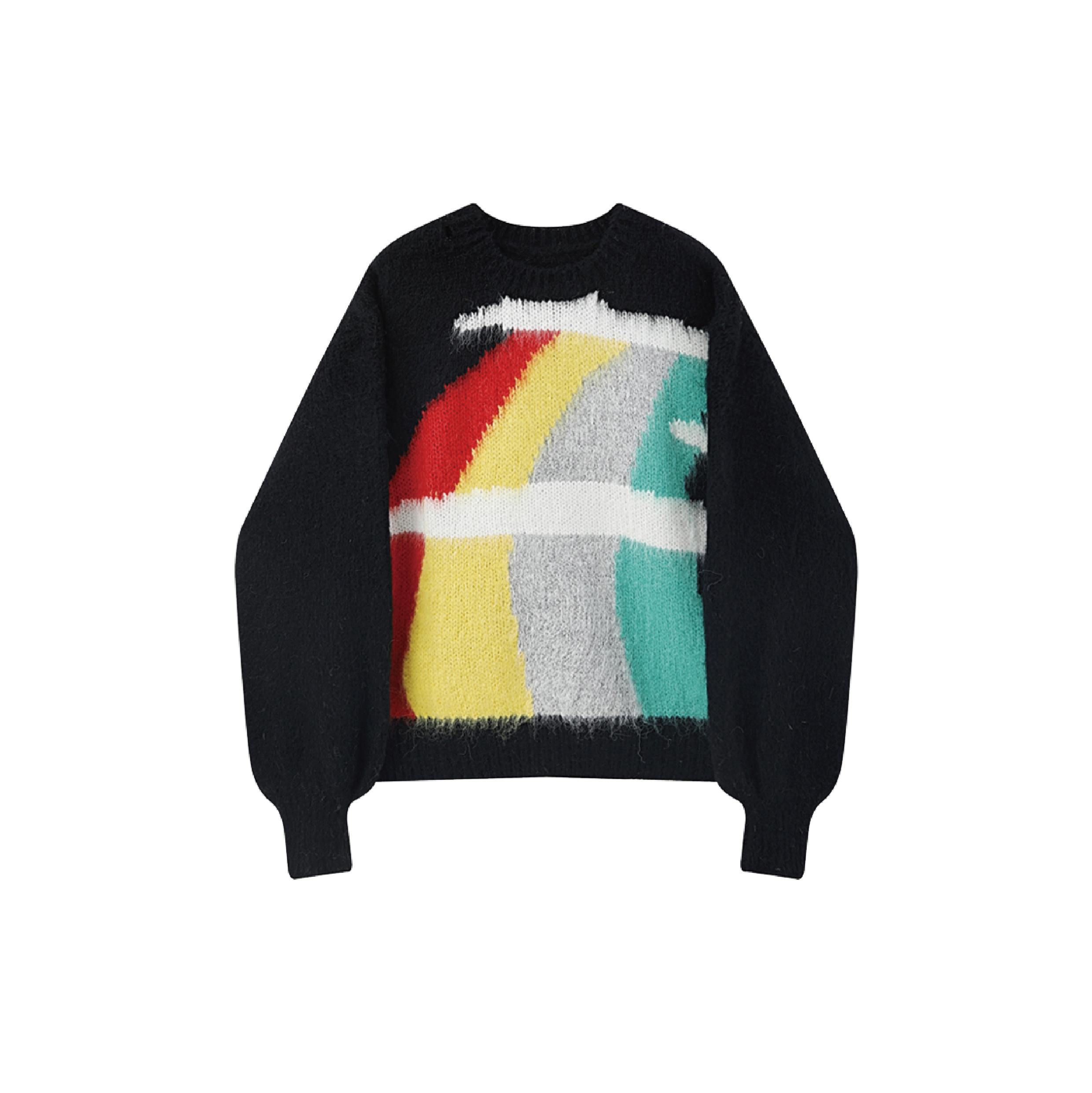 Mohair Rainbow Round Neck Sweater