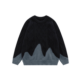 Pattern Rib Pullover Sweater