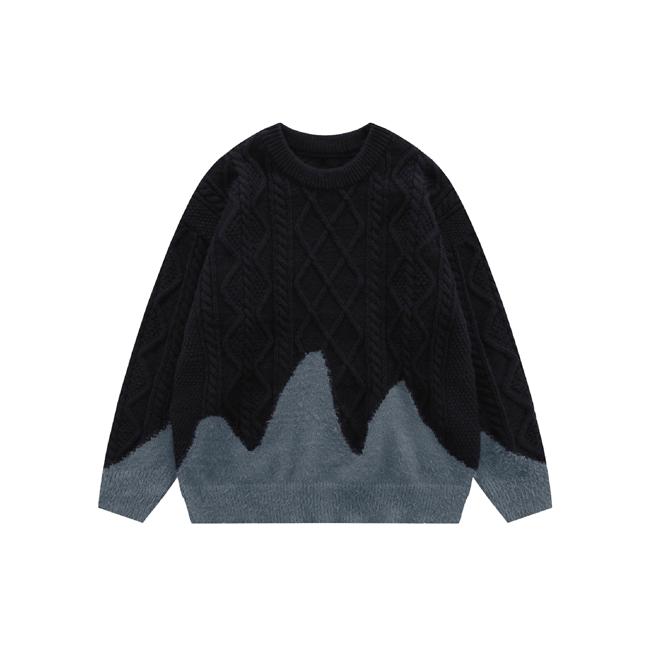 Pattern Rib Pullover Sweater