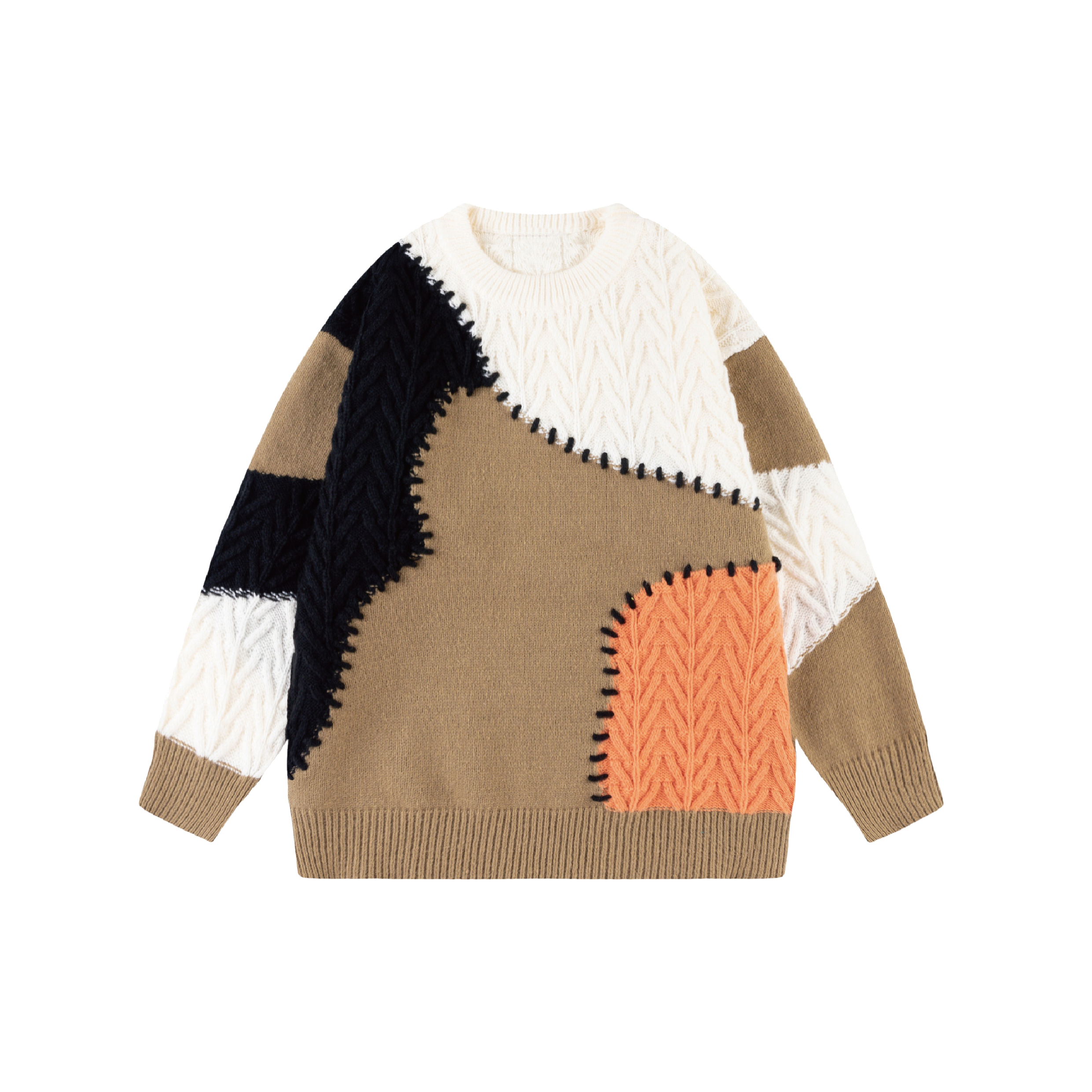 Color Patchwork Rib Knit