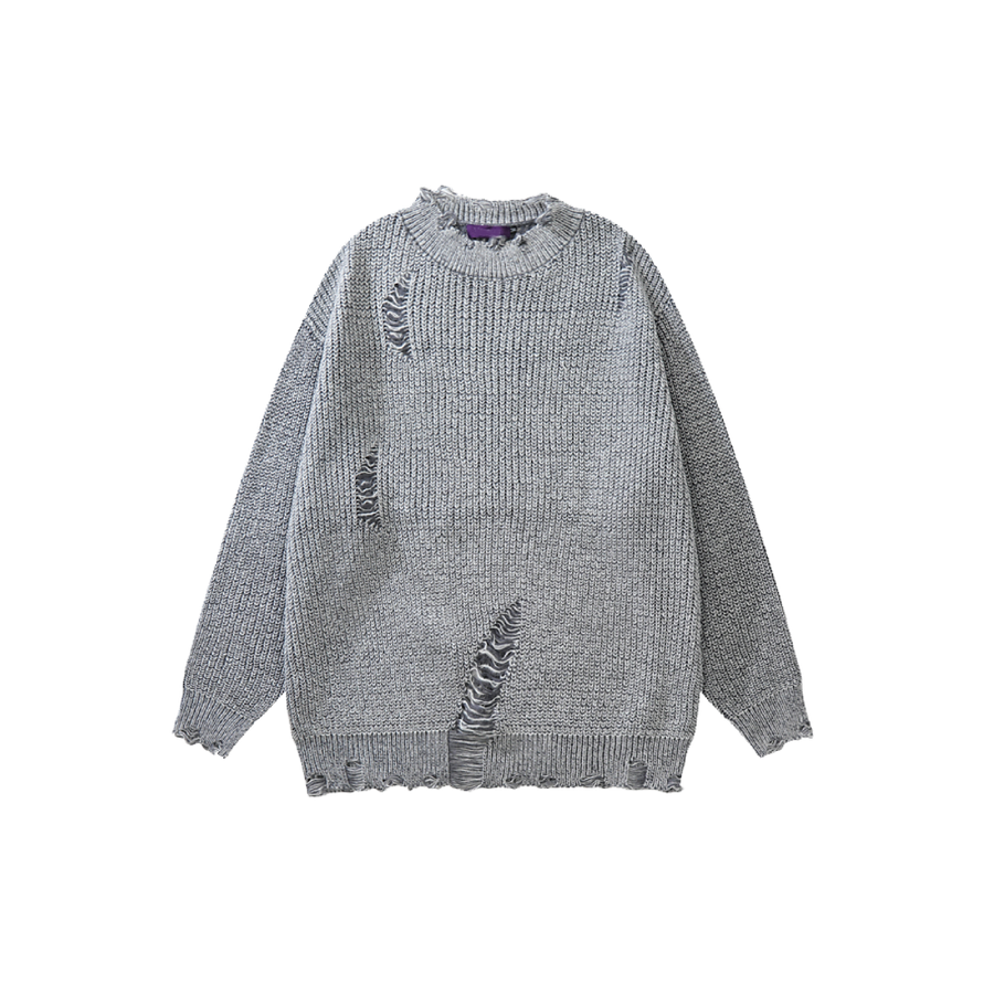 Flecked Broken Design Sweater