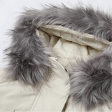 Fur Collar Long Down Coat