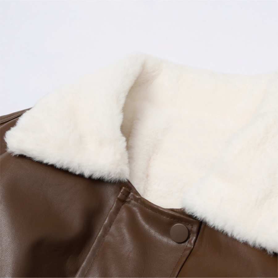 Eco Leather Fur Jacket