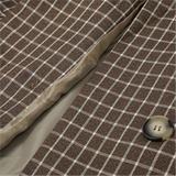 Relaxed Brown Check Blazer
