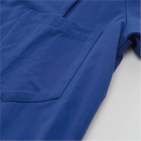 Asymmetry Cutting Blue Shirt