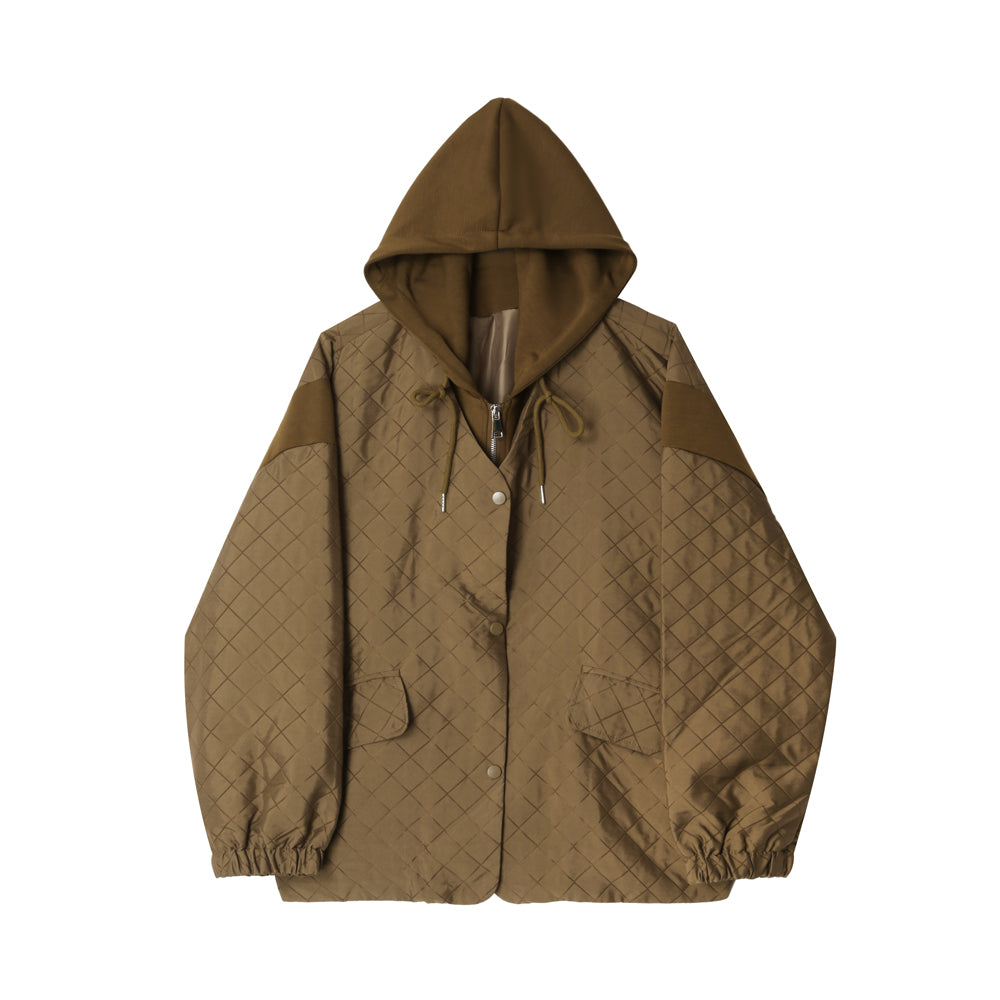 Sheer Quilting Hooded Jacket – U:UME