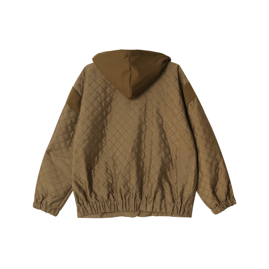 Sheer Quilting Hooded Jacket
