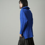 Klein Blue High Neck Sweater