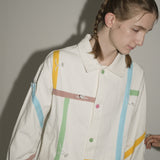 Colorful Ribbon Stitching Jacket