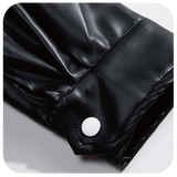 Black PU Leather Biker Jacket