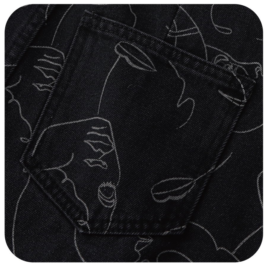 Джинсовая юбка на арт-подкладке