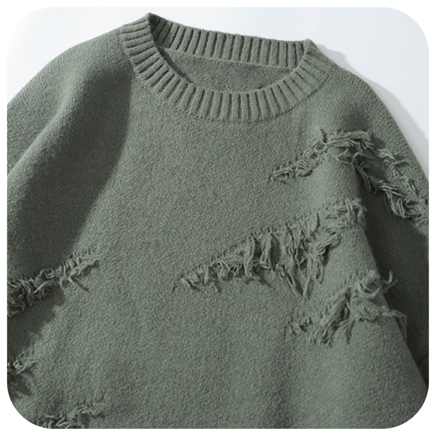 свитер из джерси с кисточками