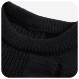 Structured Half Stitching Sweater