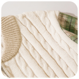 Cloth Stitching Knit Baseball Cardigan