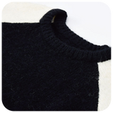 Shoulder Design Round Collar Sweater