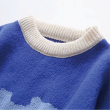 Cheerful Wave Design Knit