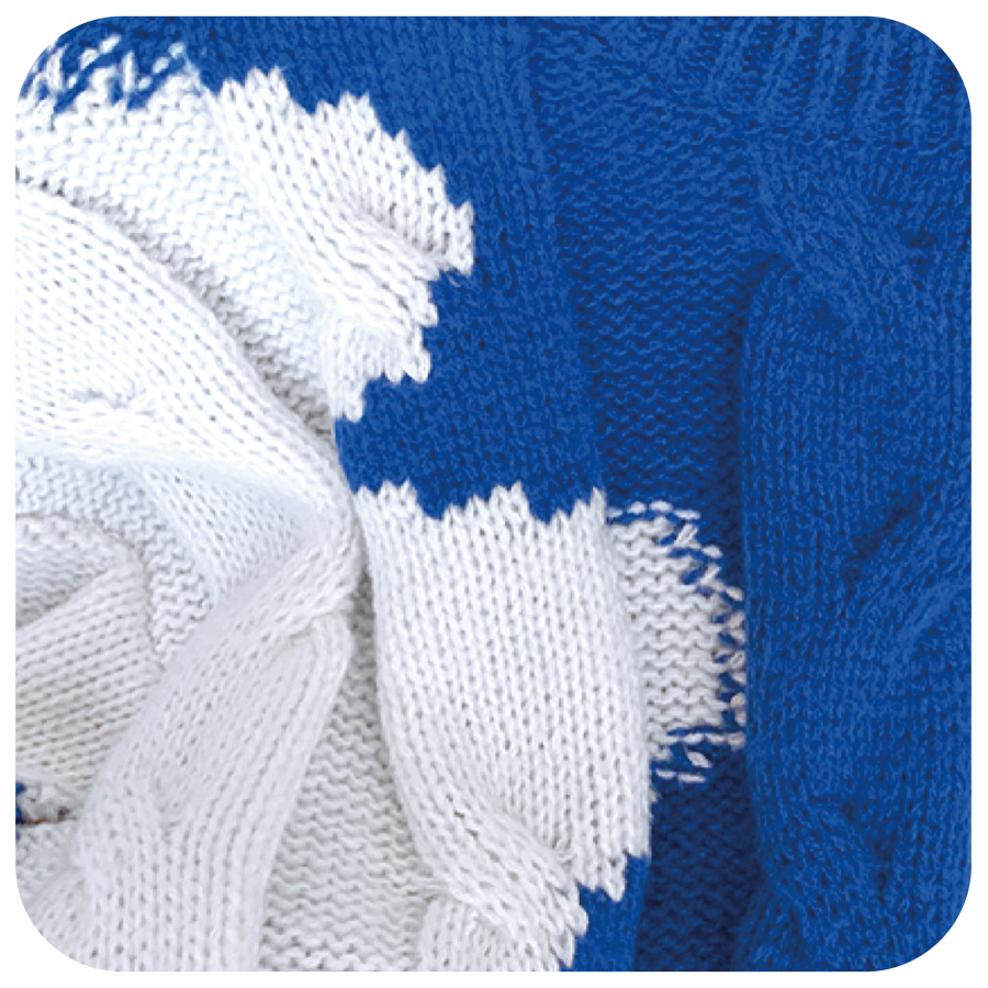 Blue Cow Pattern Knit