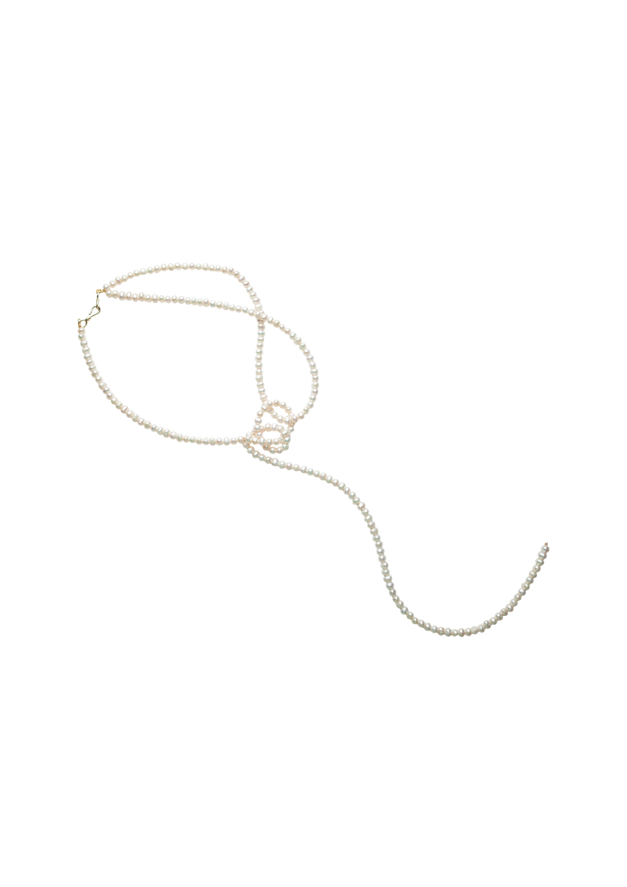 Asymmetry Pearl Long Necklace