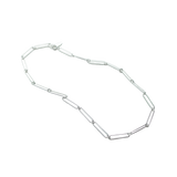 Ожерелье-цепочка с блоками (серебро) 