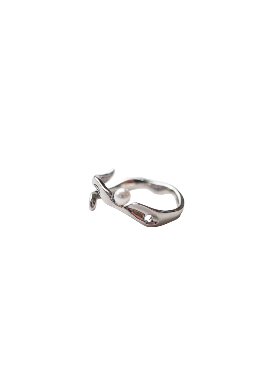 Mini Pearl Wave Ring(Silver)