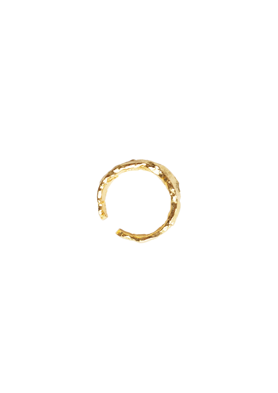 Бижутерное кольцо с неравномерным дизайном (золото) 