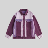 Purple Motif Fringe Jacket